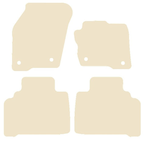 Ford Galaxy Mk4 2015 onwards Beige Luxury Velour Tailored Car Mats NV HITECH
