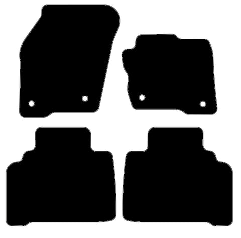Ford Galaxy Mk4 2015 onwards Black Luxury Velour Tailored Car Mats NV HITECH