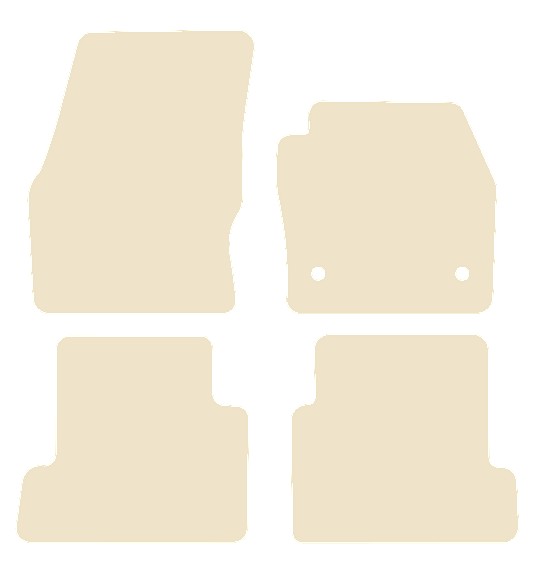 Ford Kuga 2012-2015 Beige Luxury Velour Tailored Car Mats NV HITECH