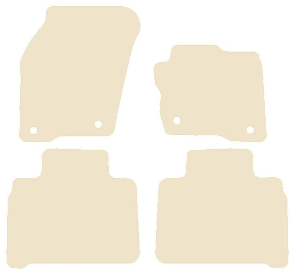 Ford S-Max 2015 onwards Beige Luxury Velour Tailored Car Mats NV HITECH