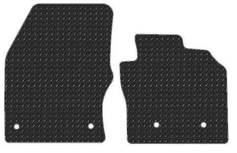 Ford Transit Connect (Front Fixings) 2016-2018 Chequered Rubber Tailored Van Mats HITECH