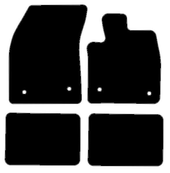 Ford Focus Mk4 Automatic 2018 onwards Black Luxury Velour Tailored Car Mats NV HITECH