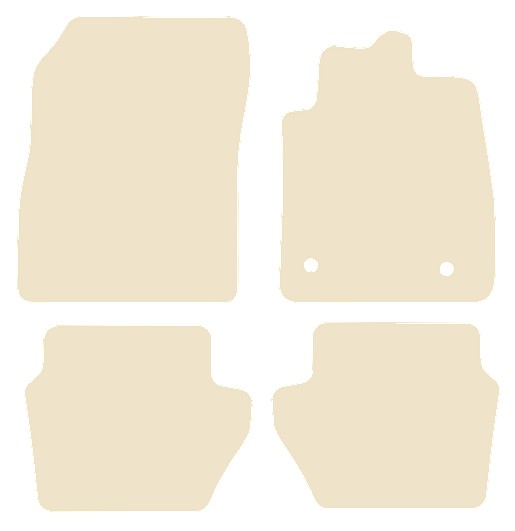 Ford Puma 2019 onwards Beige Luxury Velour Tailored Car Mats NV HITECH