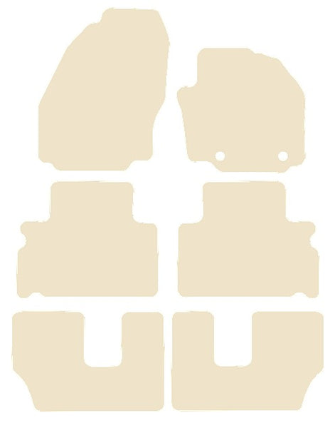 Ford S-Max (Oval Fixings) 7 Seater 2006-2011 Beige Luxury Velour Tailored Carpet Car Mats NV HITECH