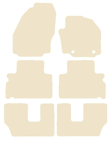 Ford S-Max (Oval Fixings) 7 Seater 2006-2011 Beige Luxury Velour Tailored Carpet Car Mats NV HITECH