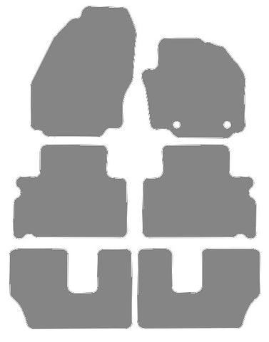 Ford S-Max (Oval Fixings) 7 Seater 2006-2011 Grey Luxury Velour Tailored Carpet Car Mats NV HITECH