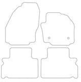 Ford S-Max Round Fixings 5 Seater 2011-2015 Tailored VS TPE Rubber Car Mats