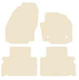 Ford S-Max (Round Fixings) 5 Seater 2011-2015 Beige Luxury Velour Tailored Carpet Car Mats NV HITECH