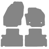 Ford S-Max (Round Fixings) 5 Seater 2011-2015 Grey Luxury Velour Tailored Carpet Car Mats NV HITECH