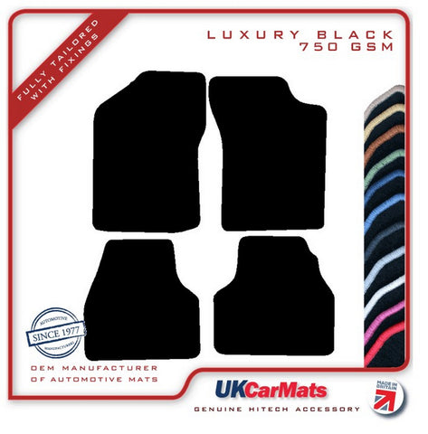 Citroen BX 1985-1995 Black Luxury Velour Tailored Car Mats HITECH