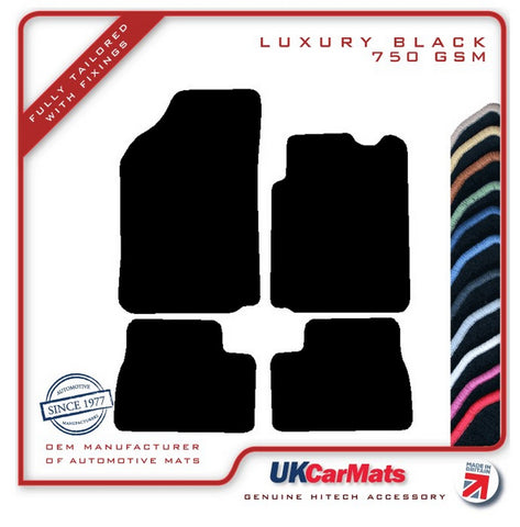 Citroen C3 (1st Gen) 2002-2009 Black Luxury Velour Tailored Car Mats HITECH