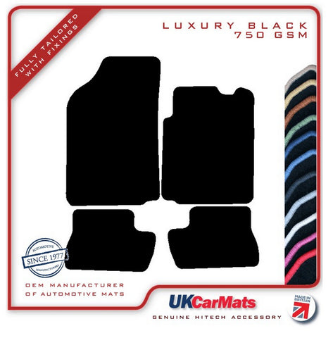 Citroen C2 2003-2009 Black Luxury Velour Tailored Car Mats HITECH