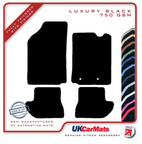 Citroen C3 Pluriel 2003-2010 Black Luxury Velour Tailored Car Mats HITECH