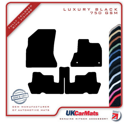Citroen C4 Picasso 2006-2013 Black Luxury Velour Tailored Car Mats HITECH