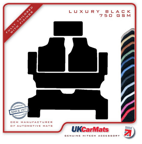 Chrysler Voyager 2001-2008 Black Luxury Velour Tailored Car Mats HITECH