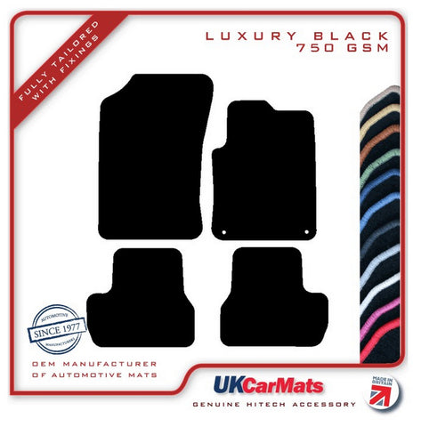 Citroen C3 (2nd Gen) 2009-2016 Black Luxury Velour Tailored Car Mats HITECH