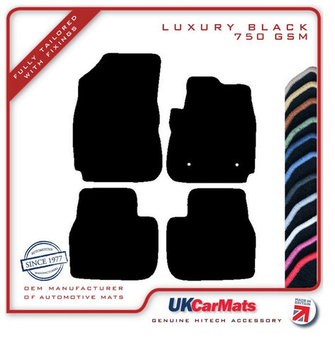 Citroen C4 Cactus 2014 onwards Black Luxury Velour Tailored Car Mats HITECH