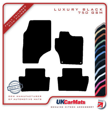 Citroen C4 2010-2020 Black Luxury Velour Tailored Car Mats HITECH