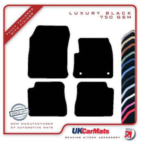 Citroen Ë-C4 Electric 2021 onwards Black Luxury Velour Tailored Car Mats HITECH