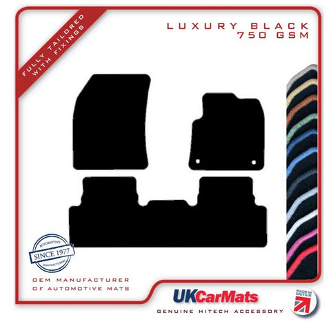 Citroen C5 Aircross 2017 onwards Black Luxury Velour Tailored Car Mats HITECH
