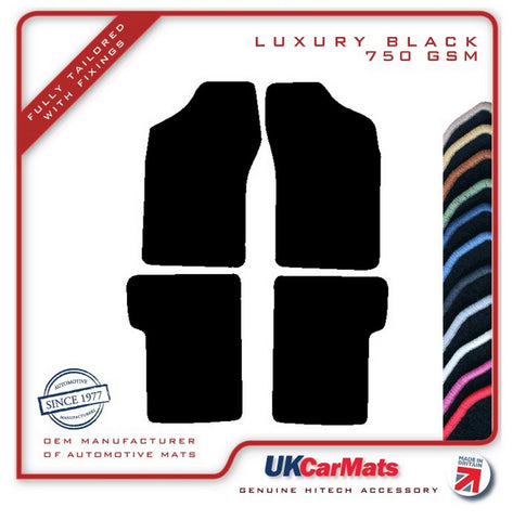 Fiat Cinquecento 1993-1998 Black Luxury Velour Tailored Car Mats HITECH