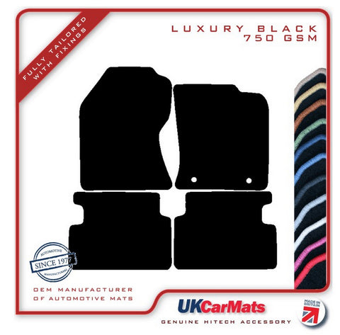 Ford Focus 2002-2004 Black Luxury Velour Tailored Car Mats HITECH