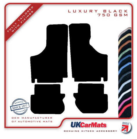 Fiat 500 1968-1972 Black Luxury Velour Tailored Car Mats HITECH