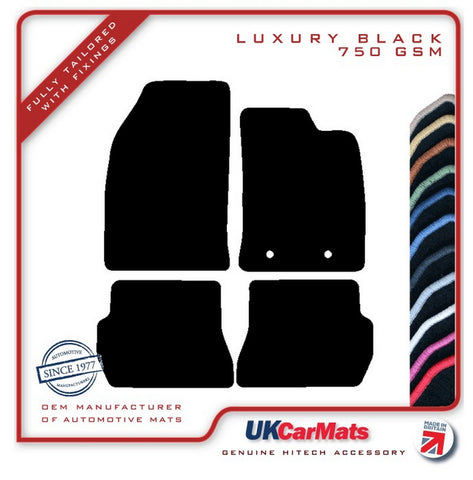 Ford Fiesta Mk6 2002-2008 Black Luxury Velour Tailored Car Mats HITECH