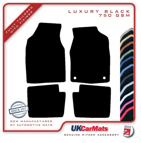 Ford Ka 2nd gen 2008-2012 Black Luxury Velour Tailored Car Mats HITECH