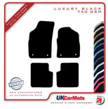 Fiat 500 2014 onwards Black Luxury Velour Tailored Car Mats HITECH