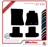 Ford Mustang (6th generation) 2015 onwards Black Luxury Velour Tailored Car Mats HITECH