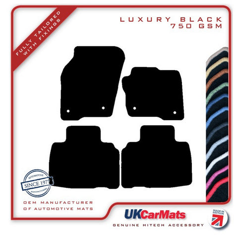 Ford Edge 2016 onwards Black Luxury Velour Tailored Car Mats HITECH