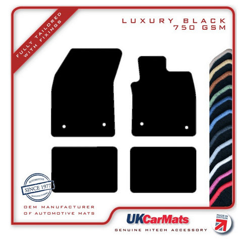 Ford Focus Mk4 Manual 2018 onwards Black Luxury Velour Tailored Car Mats HITECH