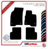 Fiat Panda 2015 onwards Black Luxury Velour Tailored Car Mats HITECH