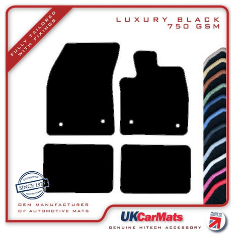 Ford Focus Mk4 Automatic 2018 onwards Black Luxury Velour Tailored Car Mats HITECH