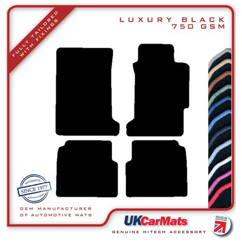 Honda Accord 4dr 1993-1998 Black Luxury Velour Tailored Car Mats HITECH