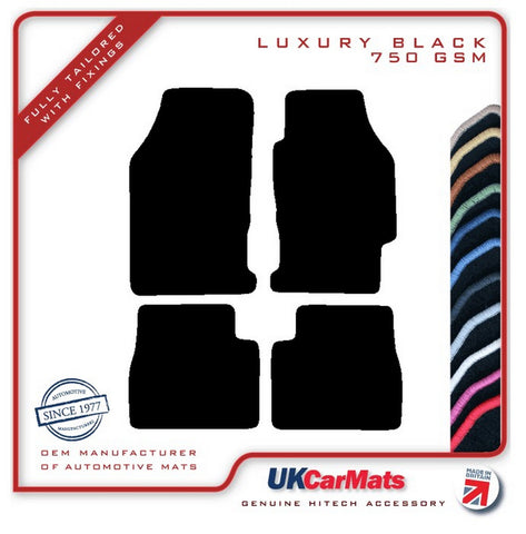 Honda Legend 1991-1995 Black Luxury Velour Tailored Car Mats HITECH