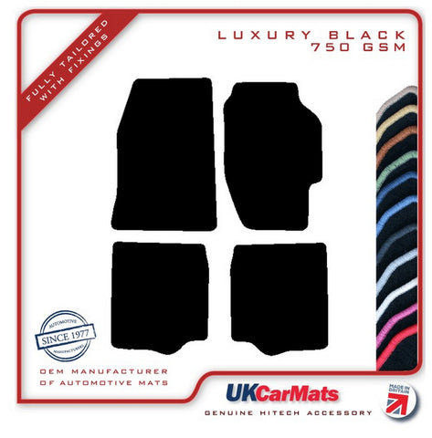 Honda Accord 4dr 1989-1993 Black Luxury Velour Tailored Car Mats HITECH