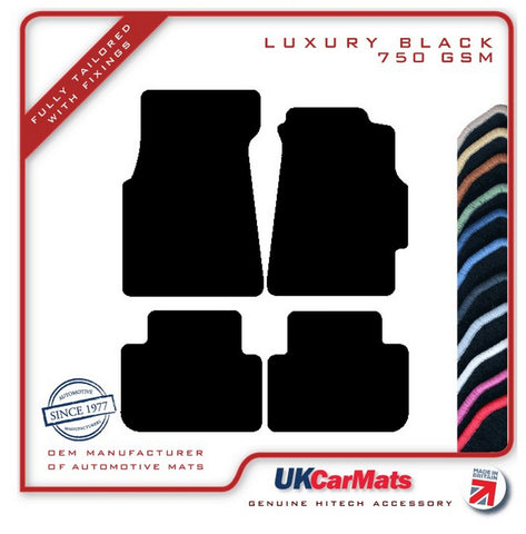 Honda Integra Type-R 1997-2001 Black Luxury Velour Tailored Car Mats HITECH