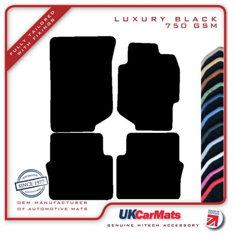 Honda Accord 4dr 1999-2003 Black Luxury Velour Tailored Car Mats HITECH