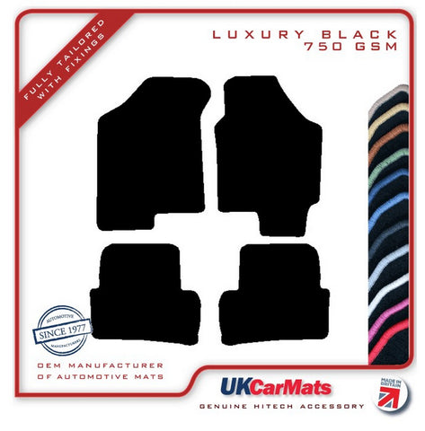 Hyundai Coupe  2002-2007 Black Luxury Velour Tailored Car Mats HITECH