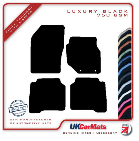 Hyundai Terracan 2003-2008 Black Luxury Velour Tailored Car Mats HITECH