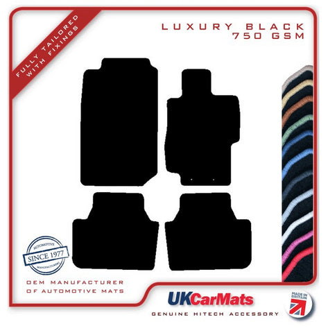 Honda Accord 4dr - Auto 2003-2008 Black Luxury Velour Tailored Car Mats HITECH