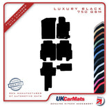 Honda FR-V 2004-2009 Black Luxury Velour Tailored Car Mats HITECH