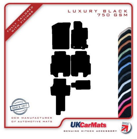 Honda FR-V 2004-2009 Black Luxury Velour Tailored Car Mats HITECH