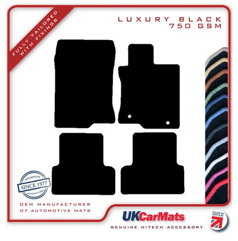 Honda Accord 4dr 2008-2012 Black Luxury Velour Tailored Car Mats HITECH