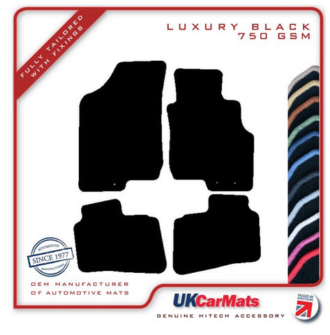 Hyundai i30 2009-2012 Black Luxury Velour Tailored Car Mats HITECH