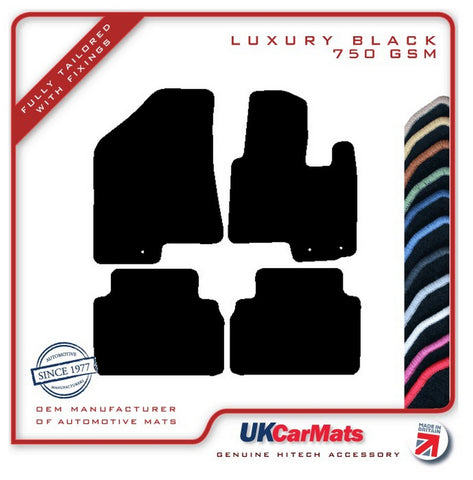 Hyundai ix35 2009-2015 Black Luxury Velour Tailored Car Mats HITECH