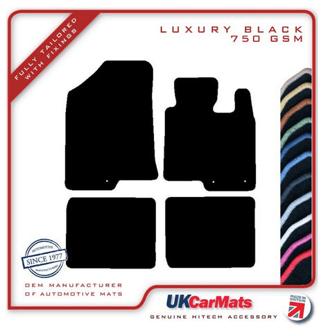 Hyundai i40 2011-2019 Black Luxury Velour Tailored Car Mats HITECH