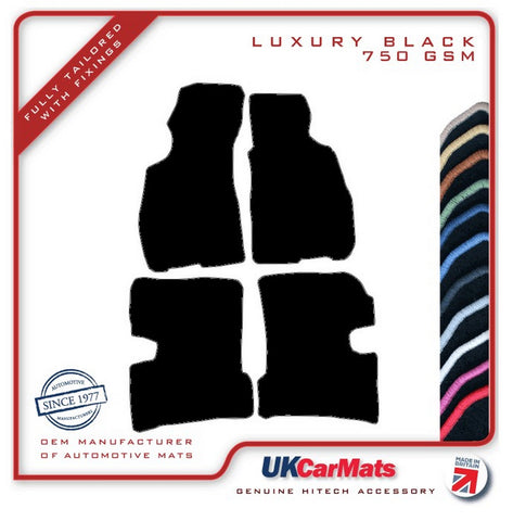 Hyundai Accent 1994-1999 Black Luxury Velour Tailored Car Mats HITECH